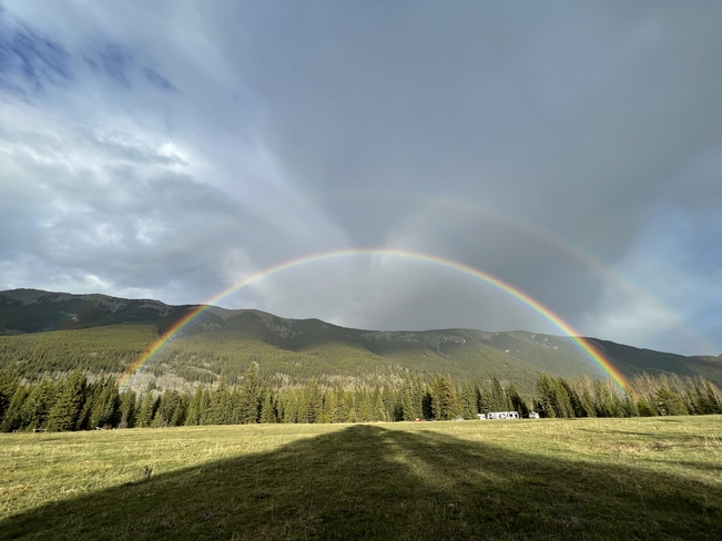 Double rainbow! Maycroft, Alberta, CA