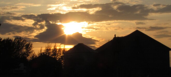 Au coucher du Soleil Véloroute des Bleuets, Chambord, QC G0W 1G0, Canada