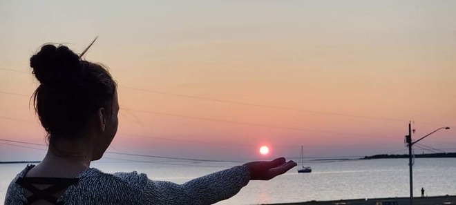 Coucher de soleil Bas-Caraquet, Nouveau-Brunswick, CA