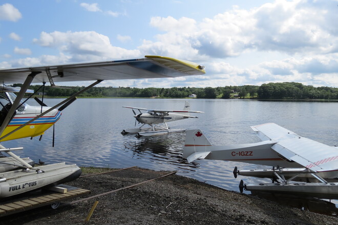 Planes in New Germany Lake. New Germany, NS