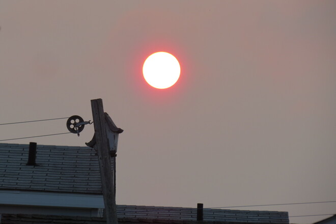 Hazy Sun. Bridgewater, NS