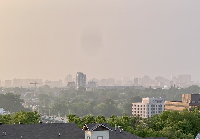 Smoke haze over Ottawa 2 Ottawa, Ontario, CA