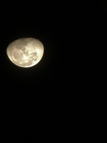 Late night moon Morden, Manitoba, CA