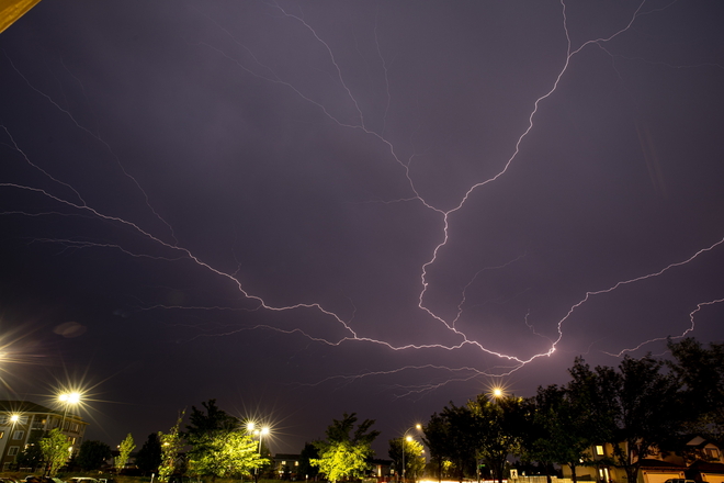 Bracket lightning Edmonton, Alberta, CA