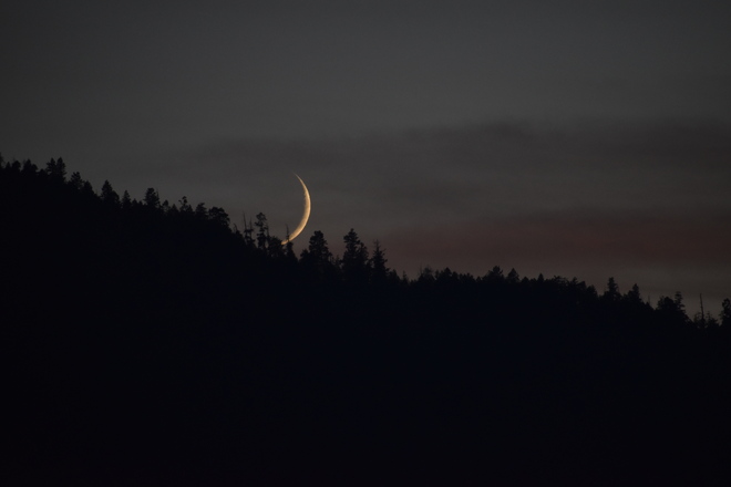 Moon Over Mountain Ridge Okanagan Falls, BC