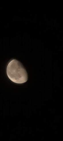 half moon last night taken with my cellphone in Saskatoon Saskatoon, SK