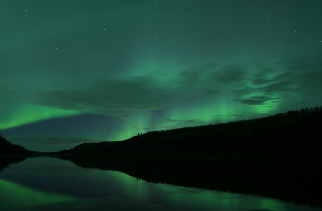 Northern Lights Chain Lakes, Alberta, Canada