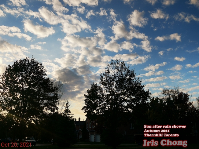 Oct 20 2021 5:33pm Amazing clouds formation just after rain shower in Thornhill Thornhill, ON