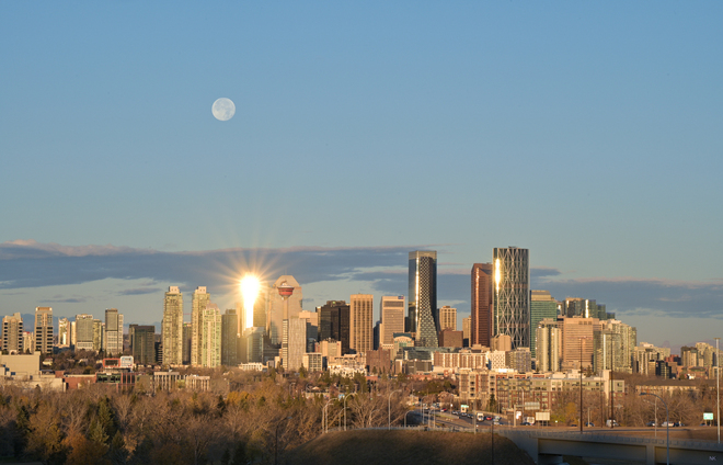Good morning, Calgary. Calgary skyline lookout, 2202 26 St SE, Calgary, AB T2B 0P3, Canada