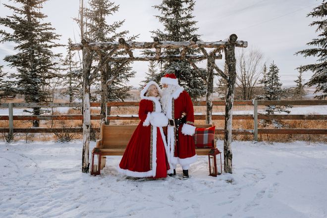 Beautiful Day for Santa and the Mrs. Cluny, AB