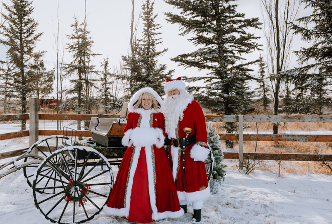 Beautiful Day for Santa and the Mrs. Cluny, AB