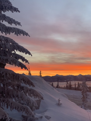 Glorious sunrise at Big White this morning Big White Ski Resort, Big White Road, Kelowna, BC