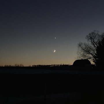 Moon set with Venus