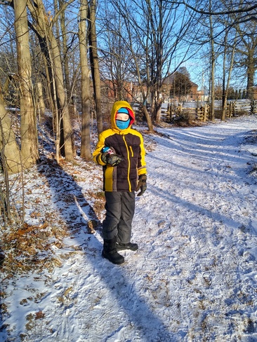 on a hike with my son Thorold, ON