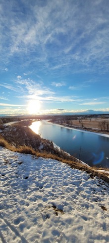 peaceful river Douglasdale, AB