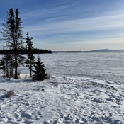 Freezing winter views of the lake