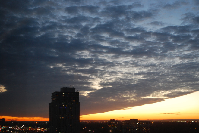 Sunset over the City Brampton CANADA