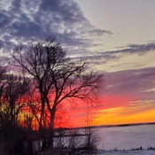 sunset over Rice Lake, Bewdley Ontario