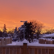 Sunset after the blizzard