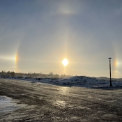 Sun dogs in the living skies