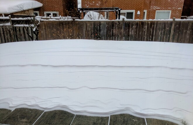 Snowstorm? I see the snow-waves on my backyard Thornhill, ON