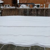 Snowstorm? I see the snow-waves on my backyard