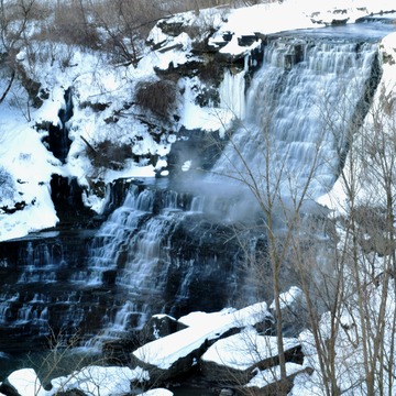 Albion Falls Flowing Nicely in Winter