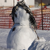 Lakeview Beach's shapeshifter Snowman changes again!