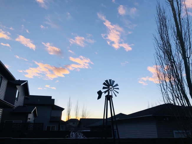 Sunset & Windmill Calgary, Alberta, CA