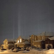 Light pillars over Kitchener
