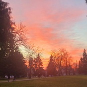 sunset in New Westminster, BC