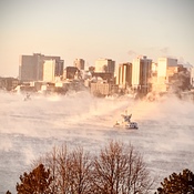 Sea fog in Halifax Harbour