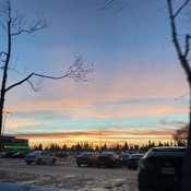 Beautiful sunset at Edmonton