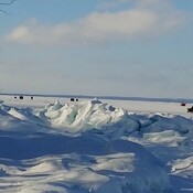Ice conditions off Jacksons Point Lake Simcoe