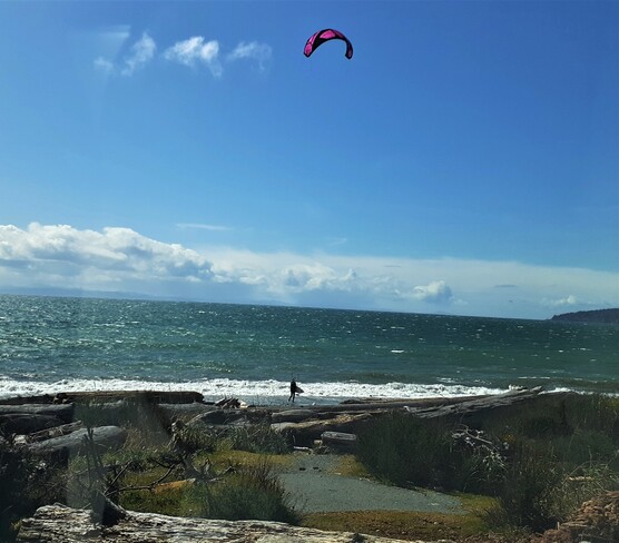 Wind Surfing in B.C in April Sooke, BC