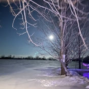 Nuit et lune d’hiver splendide !!