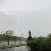 Lighting over the Rideau Canal in Ottawa