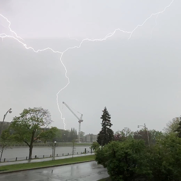 Lighting over the Rideau Canal in Ottawa