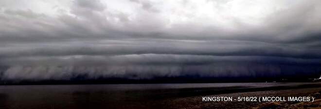 Crazy Weather with Large Shelf Cloud in Kingston Kingston, ON