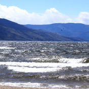 Whitecaps and strong winds on Lake Okanagan