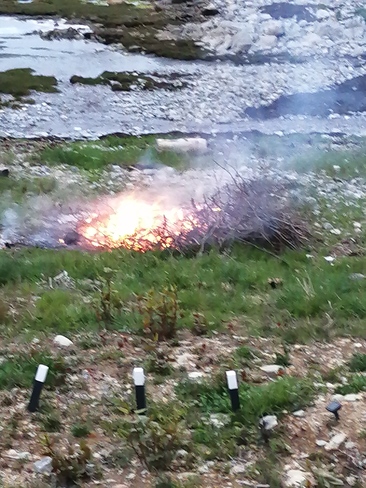burning brush Sandy Point, NS