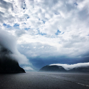 Le fjord du Saguenay… mystérieux en cette fin de journée.