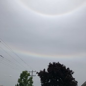 Double halo around the sun. Location: Holbrook (Township of Norwich), Ontario.