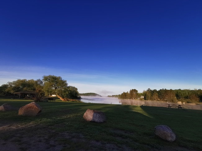 Misty morning on Lake Nosbonsing Bonfield, ON