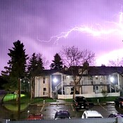 lightning over Sherwood park