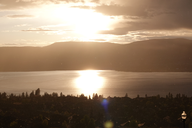 Sunset on the lake Okanagan Lake, British Columbia