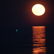 Super Full Moon Rising over Lake Ontario
