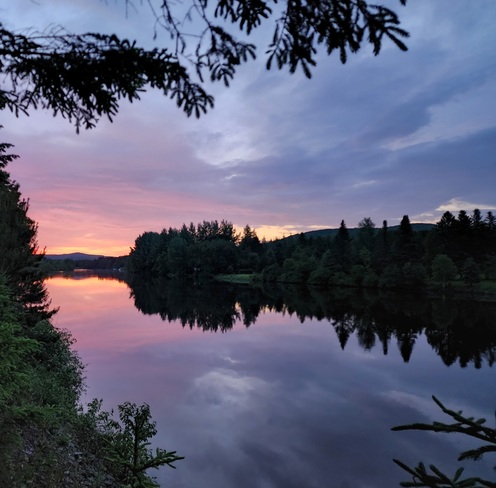 coucher soleil rivière Madawaska Saint-Jacques, NB