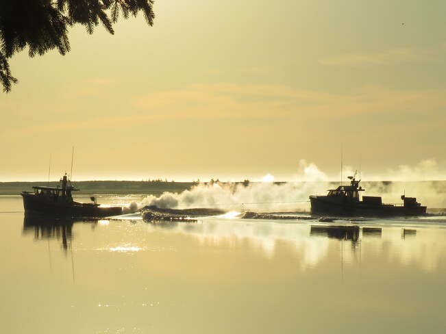 bateau de pêche en panne.. Pointe-à-Bouleau, NB