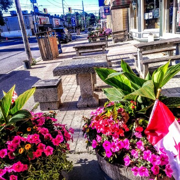 the Village getting ready for Canada Day